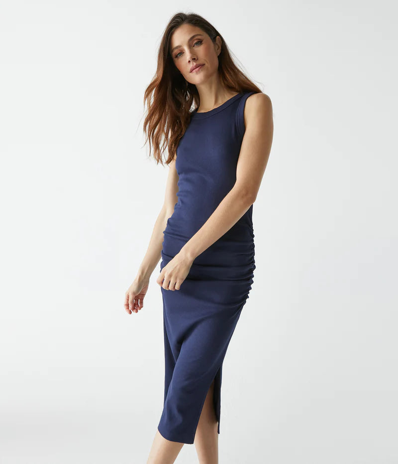 WREN RIBBED MIDI DRESS (NOCTURNAL) - MICHAEL STARS WREN RIBBED MIDI DRESS (NOCTURNAL) - MICHAEL STARS