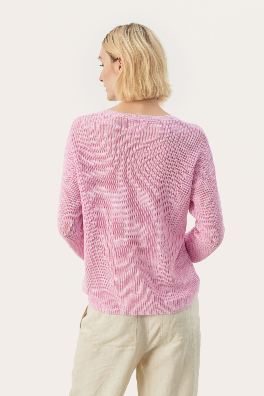 ETRONA LINEN SWEATER (PINK LAVENDER) - PART TWO