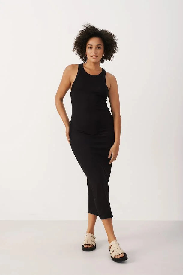 Black tank dress midi sales