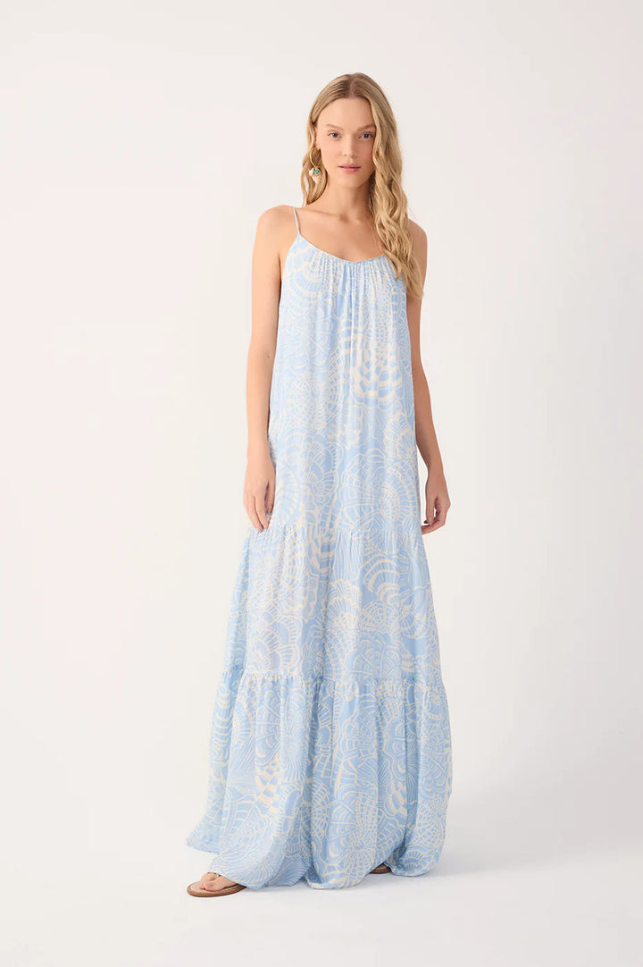TIERED MAXI DRESS (OFF WHITE CRISTALINA) - DRESS TO