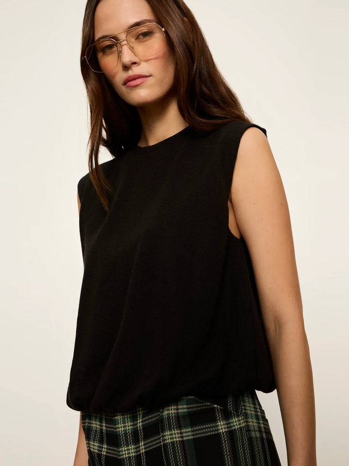 QUINN BUBBLE SHELL (BLACK) - SANCTUARY