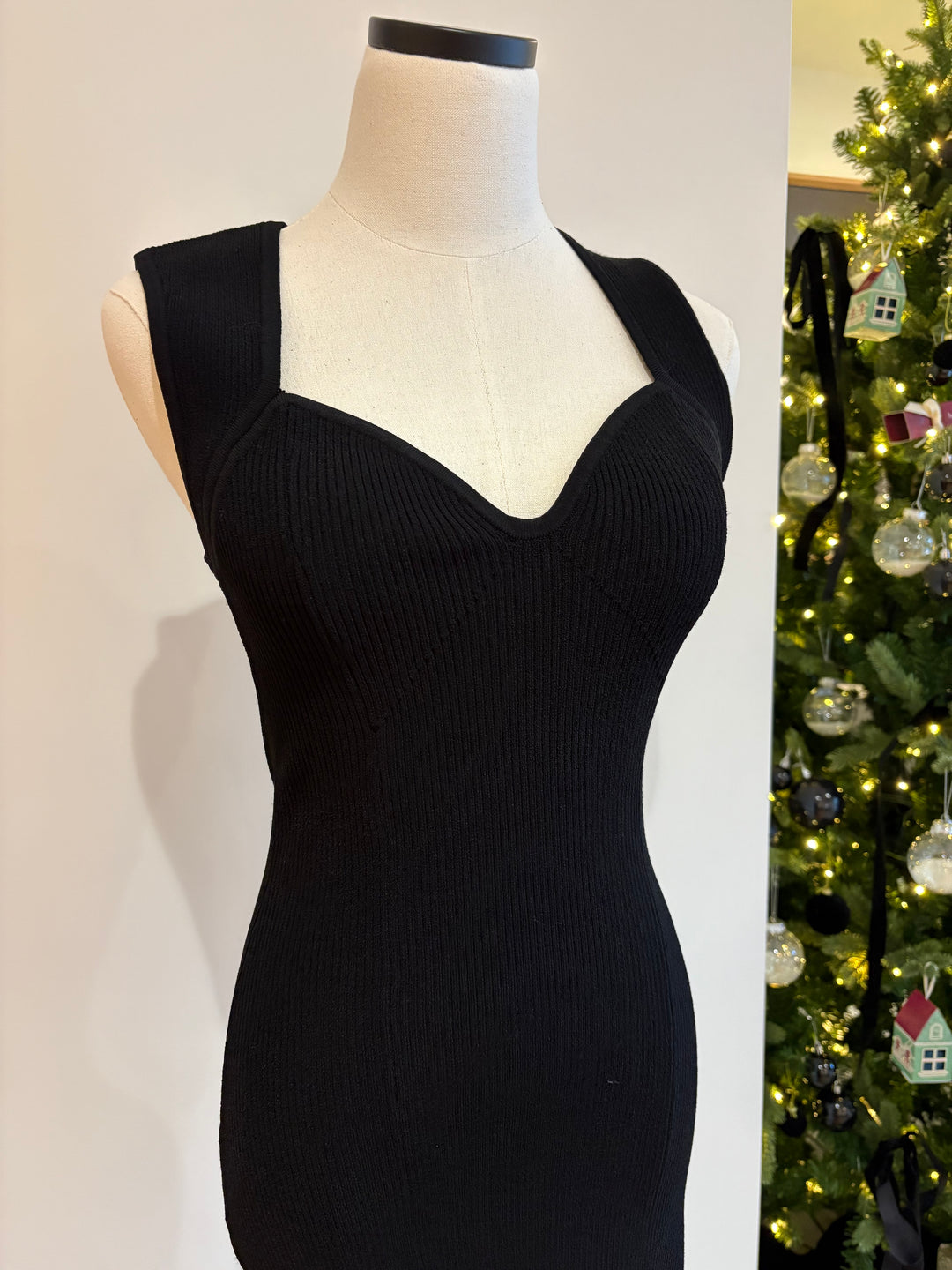 CORSET DETAIL DRESS - AUTUMN CASHMERE