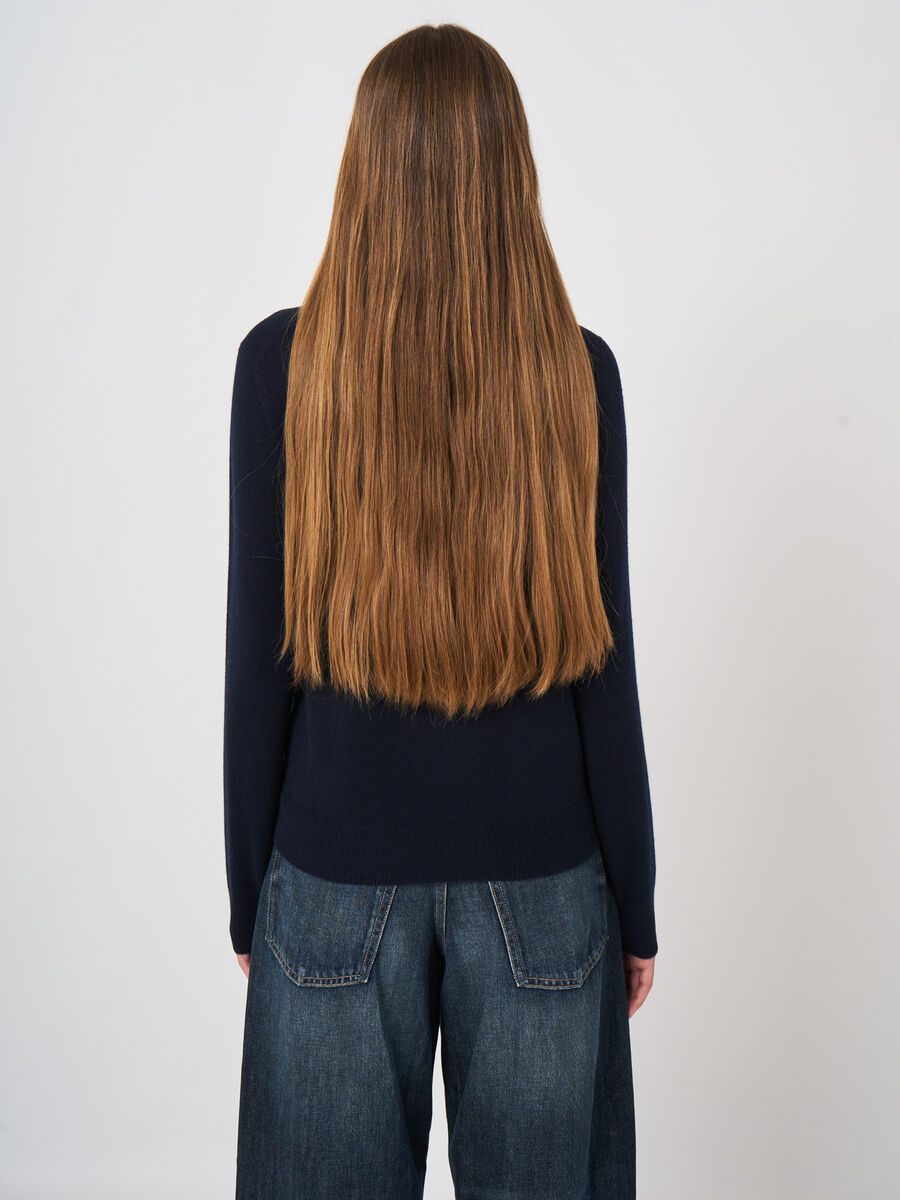 EVERYDAY ROUND NECK CASHMERE SWEATER (NAVY) - REPEAT