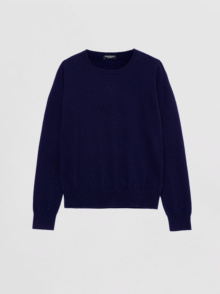 EVERYDAY ROUND NECK CASHMERE SWEATER (NAVY) - REPEAT