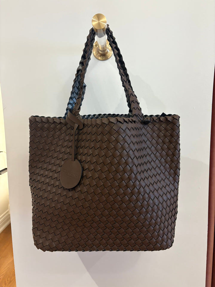 TOTE REVERSIBLE BAG (NUT/GUN METAL) - ILSE JACOBSEN
