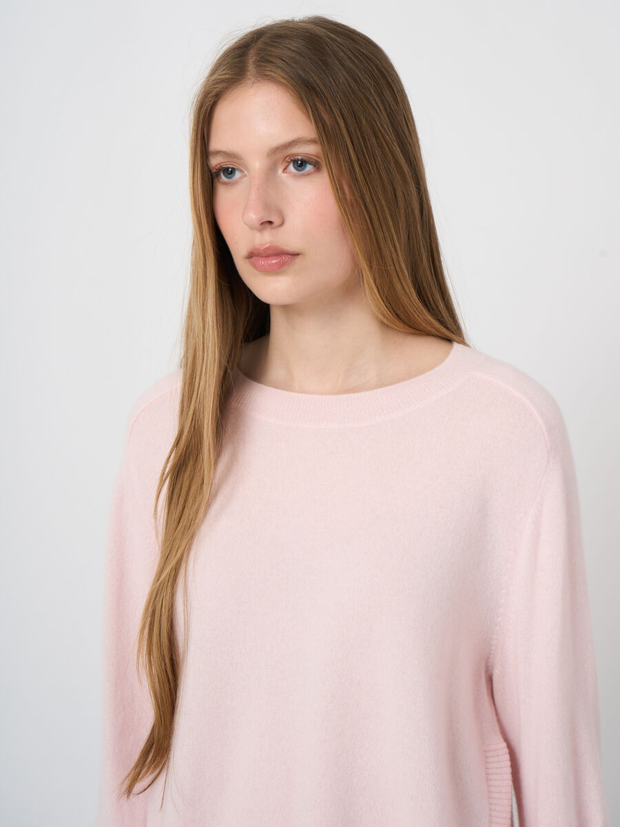 BOAT NECK CASHMERE SWEATER (FEATHER) - REPEAT