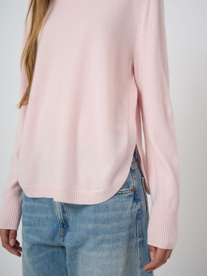BOAT NECK CASHMERE SWEATER (FEATHER) - REPEAT