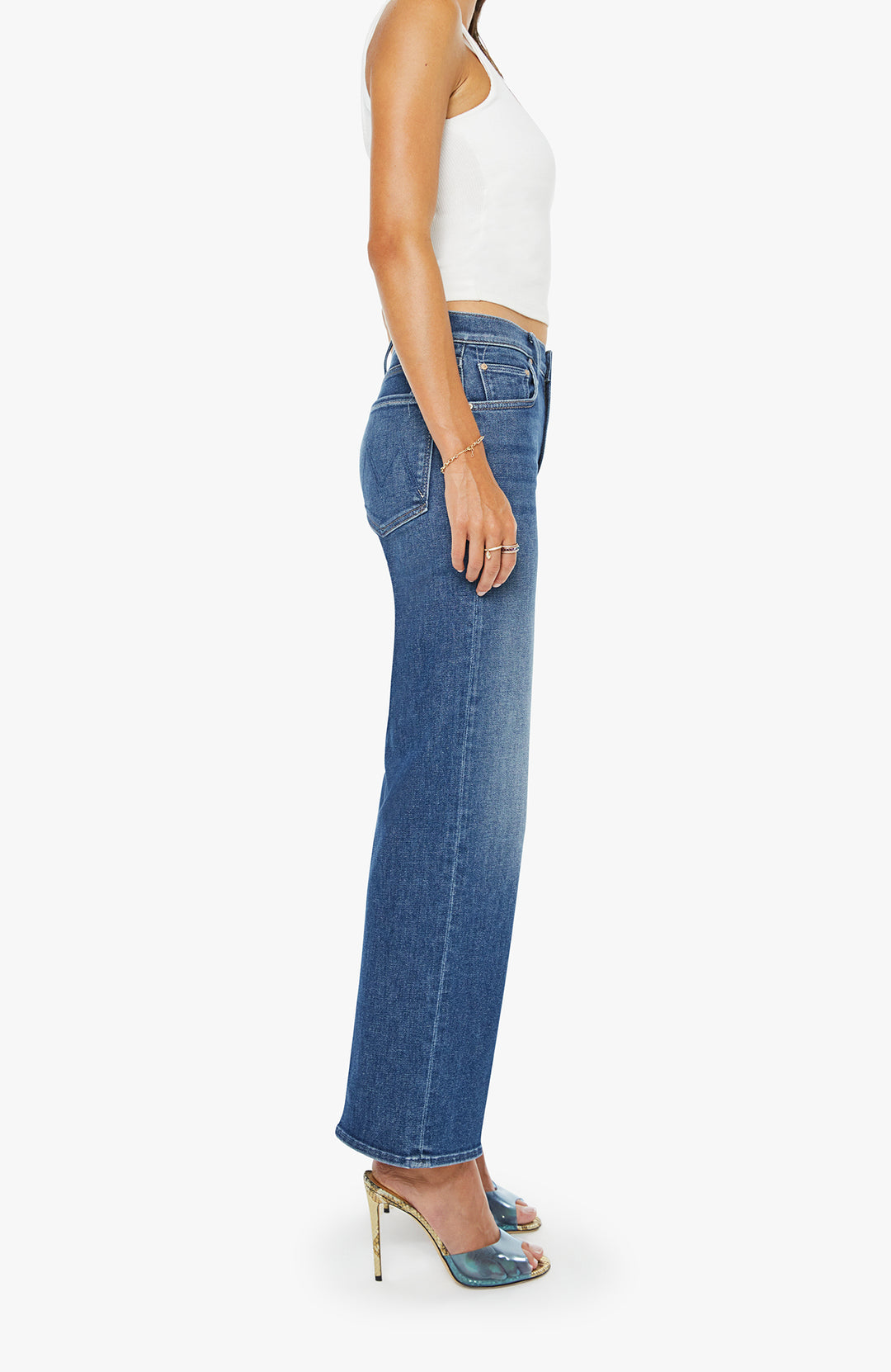 THE MID RISE RAMBLER ZIP ANKLE (CATCH MY DRIFT) - MOTHER