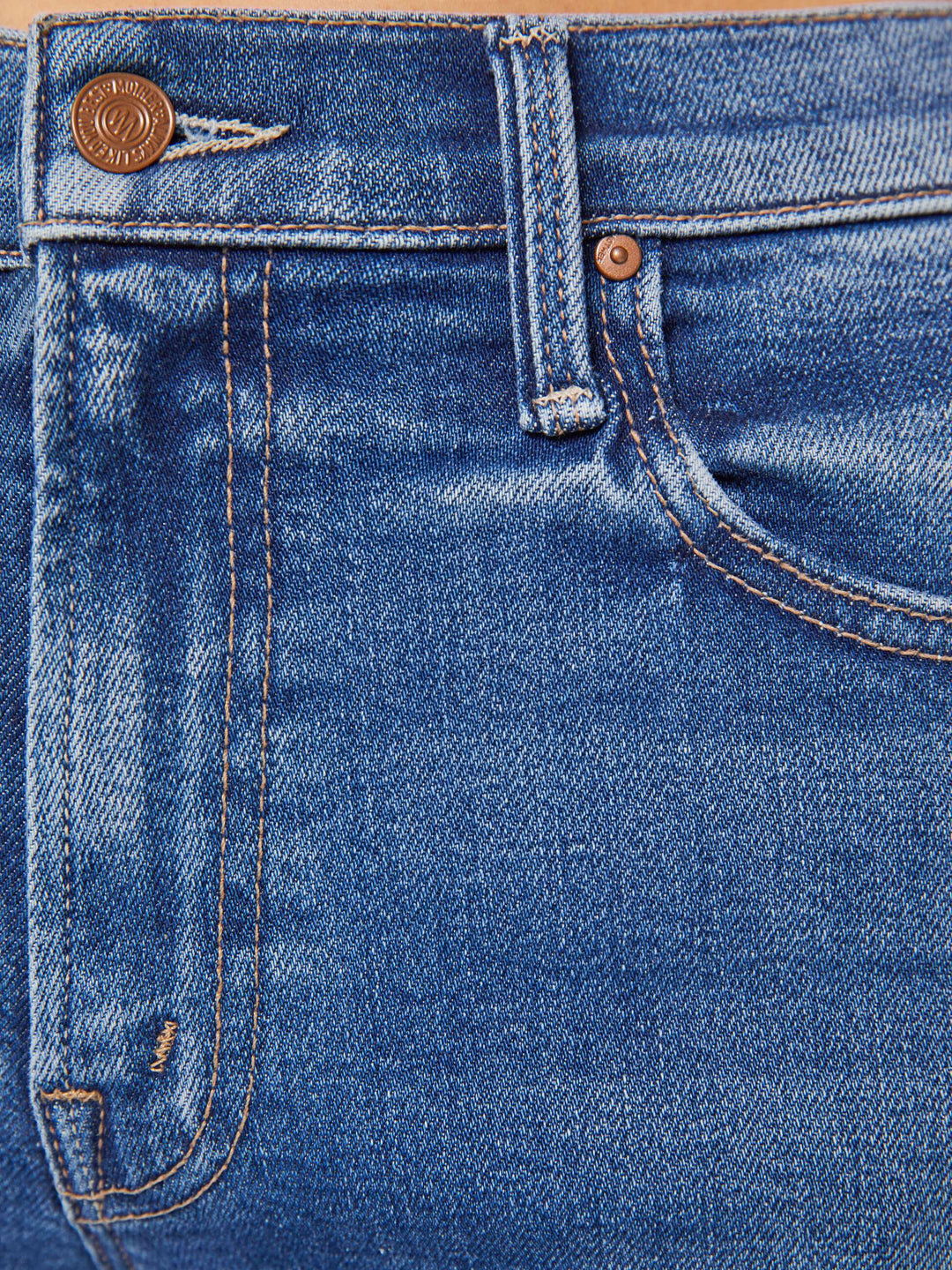 THE MID RISE RAMBLER ZIP ANKLE FRAY (DUGOUT DOOBIES) - MOTHER