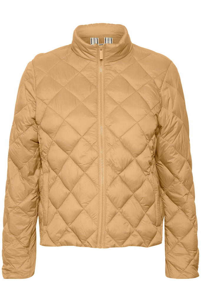 OLIA QUILTED ZIP-UP COAT (ICED COFFEE) - PART TWO