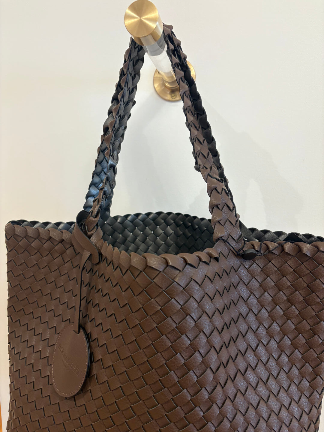 TOTE REVERSIBLE BAG (NUT/GUN METAL) - ILSE JACOBSEN