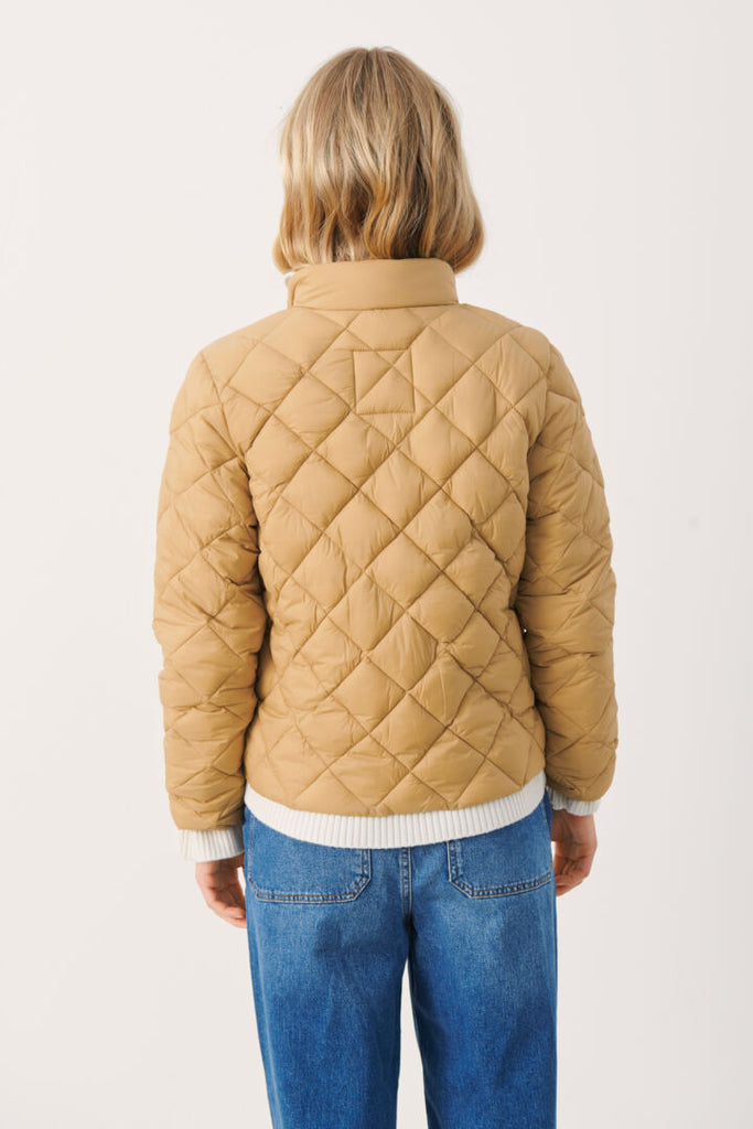 OLIA QUILTED ZIP-UP COAT (ICED COFFEE) - PART TWO