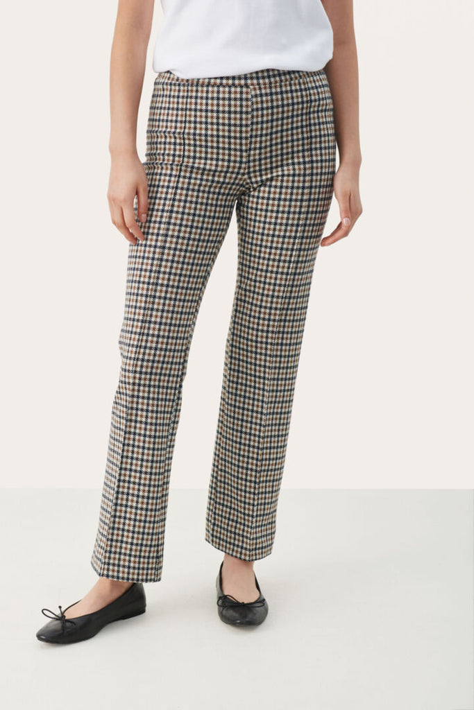 PONTAS PULL-ON TROUSER (BROWN CHECK) - PART TWO