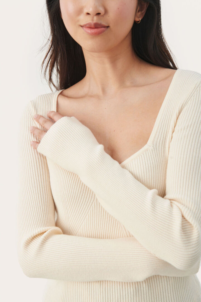 CAYLEE RIBBED TOP (WHITECAP GREY) - PART TWO