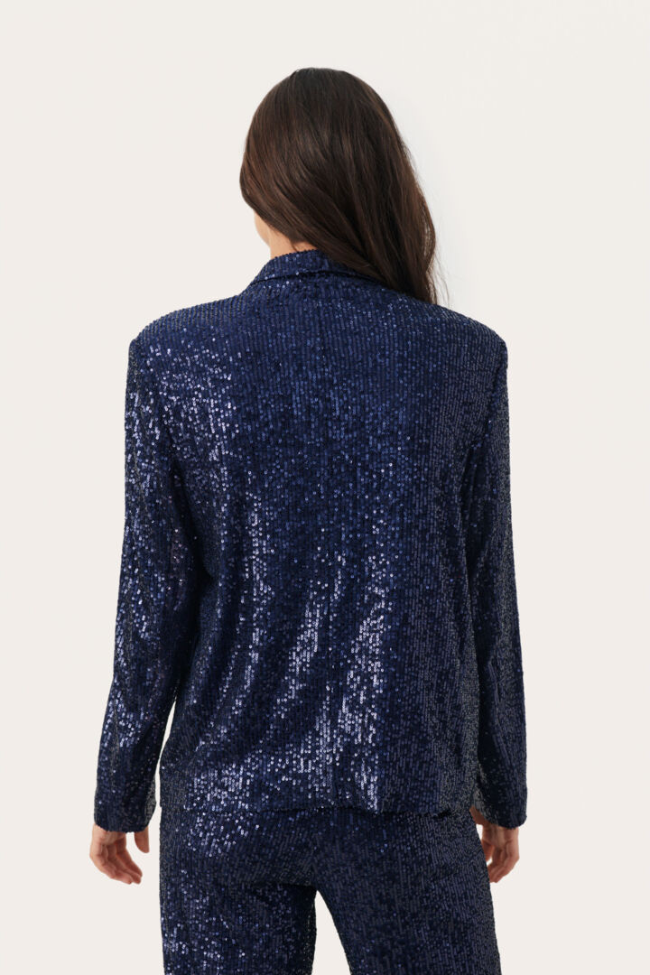 Navy blue on sale sequin blazer