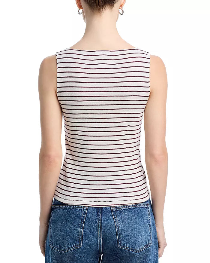 THE KNIT STRIPE BOATNECK TANK - RAG & BONE