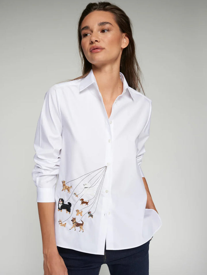 TEA EMB SHIRT W/ DOGS - VILAGALLO