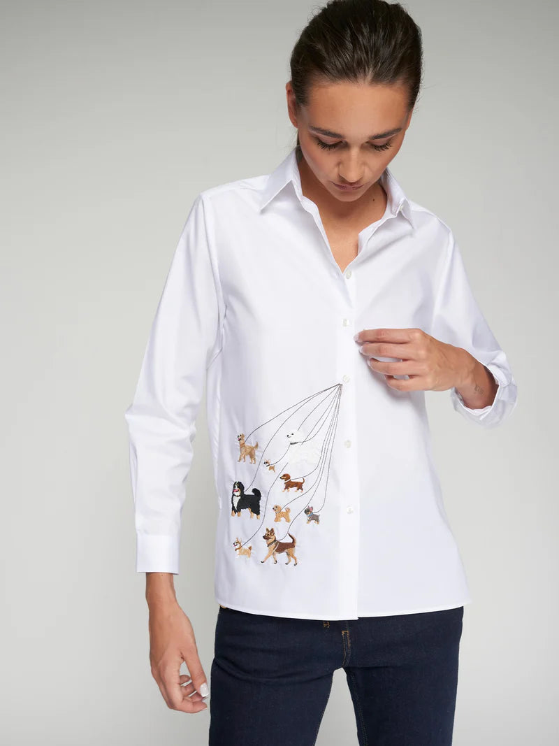 TEA EMB SHIRT W/ DOGS - VILAGALLO
