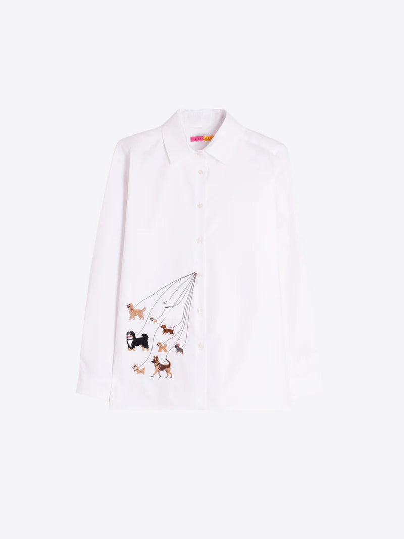 TEA EMB SHIRT W/ DOGS - VILAGALLO