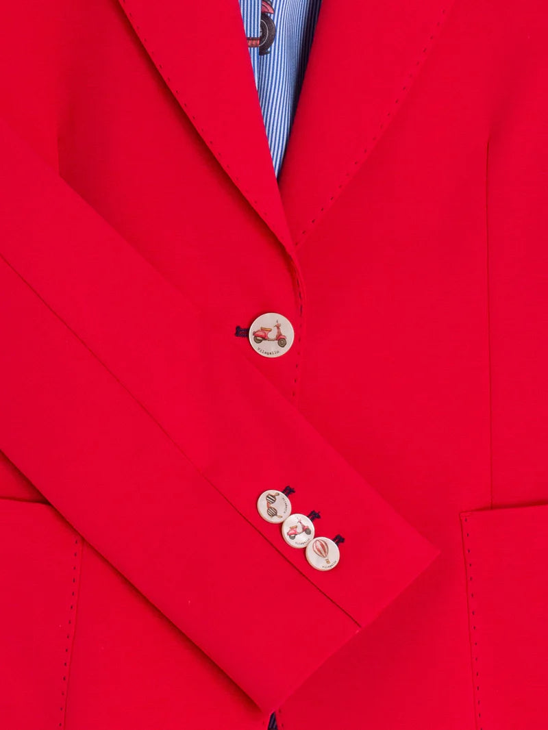 HILLARY CLASSIC LAPEL BLAZER (RED) - VILAGALLO