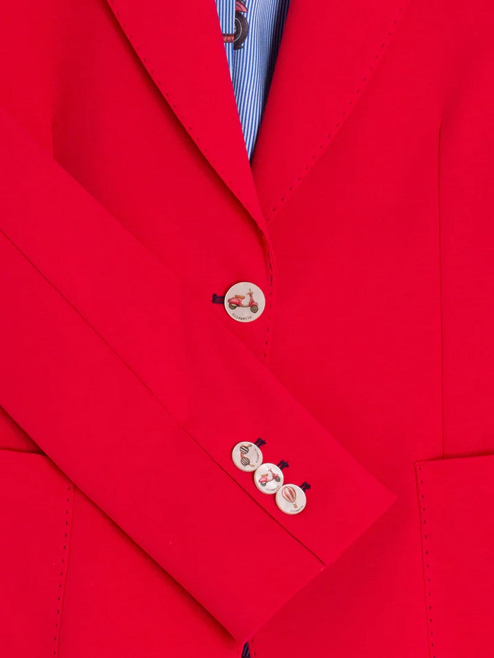 HILLARY CLASSIC LAPEL BLAZER (RED) - VILAGALLO