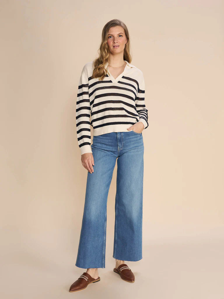 RORA STRIPE KNIT (ECRU) - MOS MOSH
