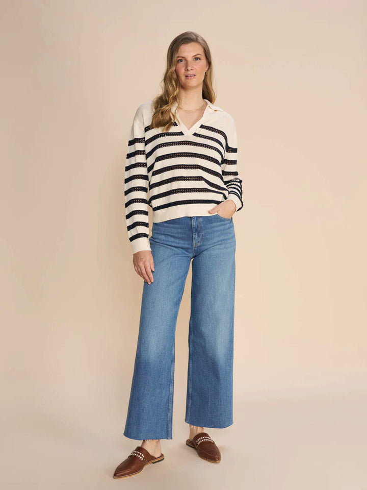RORA STRIPE KNIT (ECRU) - MOS MOSH