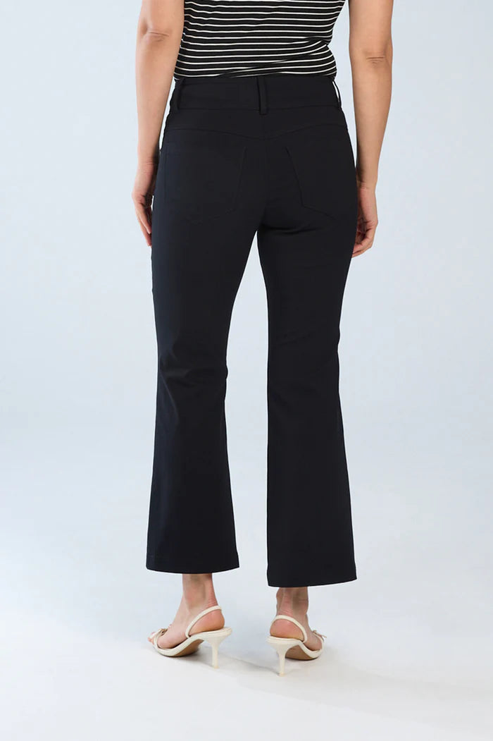 CROP FLARE JEAN (BLACK) - BRENDA BEDDOME