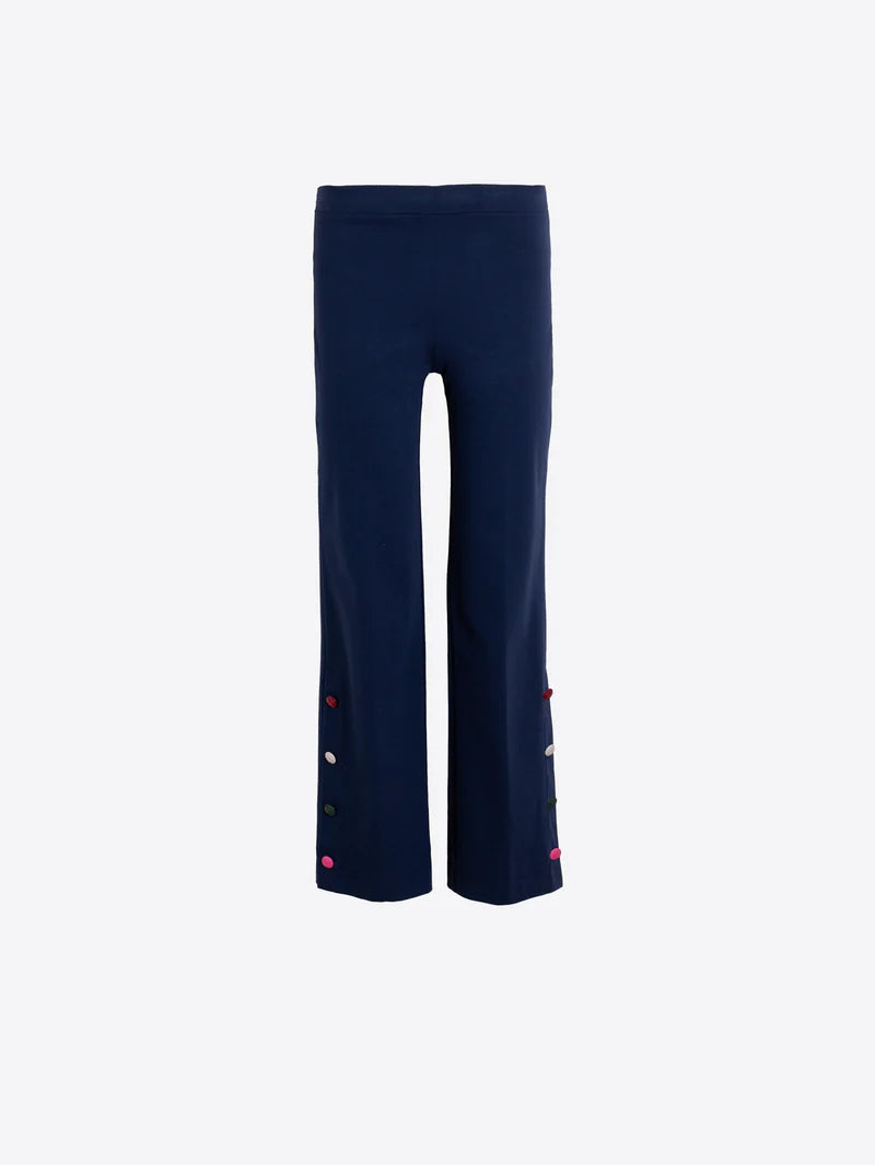 MIKAELA PANT W/ BUTTONS (NAVY) - VILAGALLO