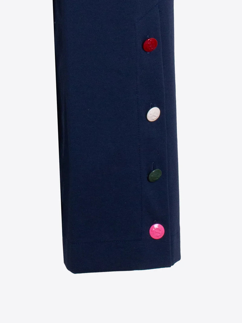 MIKAELA PANT W/ BUTTONS (NAVY) - VILAGALLO