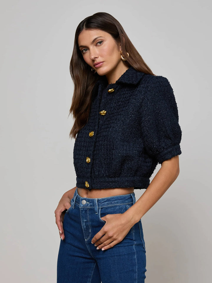 COVE CROPPED SHORT SLEEVE JACKET - L'AGENCE