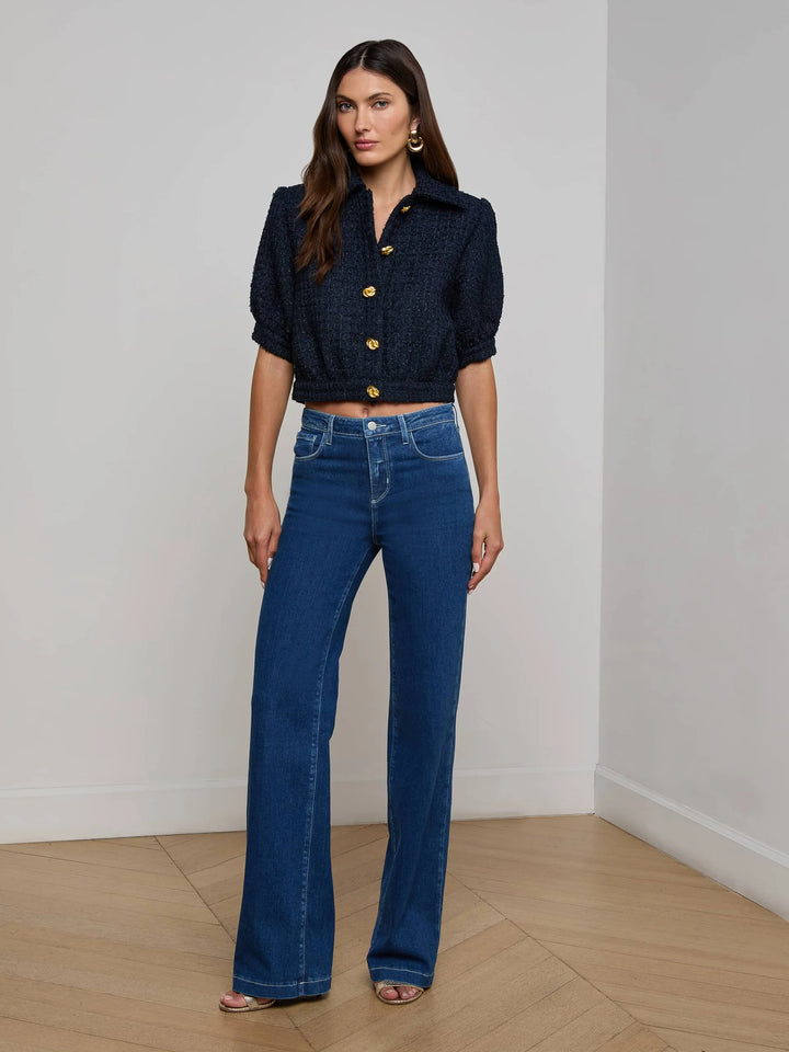 COVE CROPPED SHORT SLEEVE JACKET - L'AGENCE