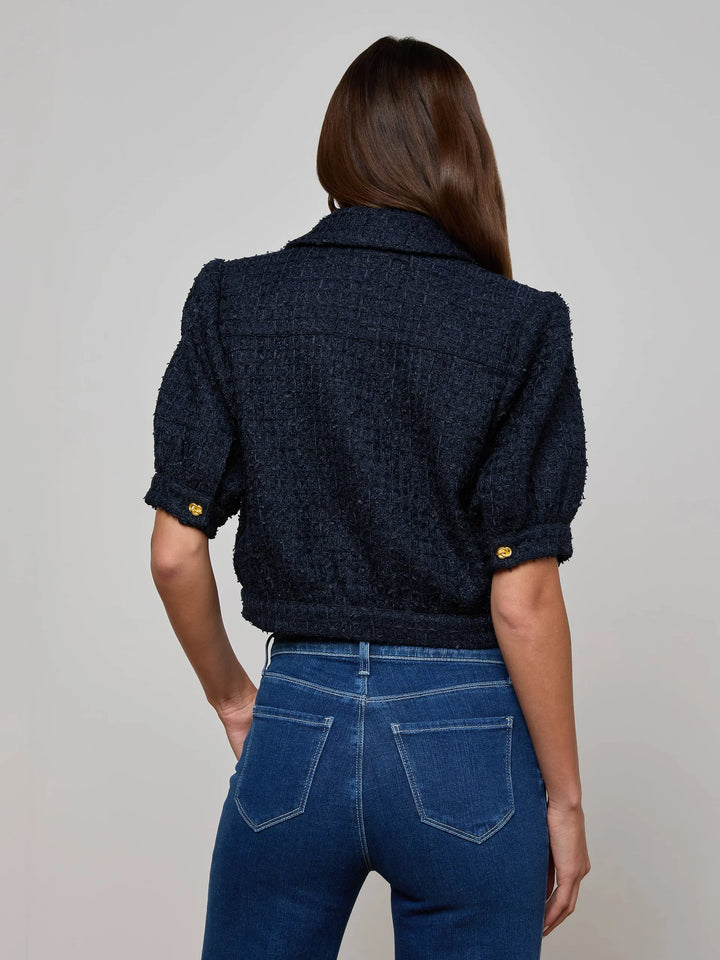 COVE CROPPED SHORT SLEEVE JACKET - L'AGENCE