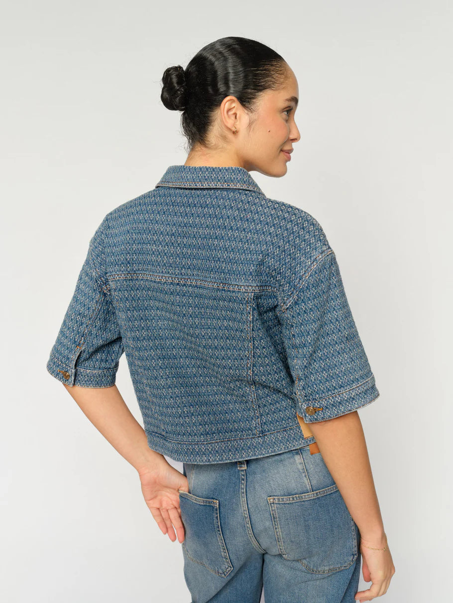 EBBA BOBBLE JACKET (BLUE) - MOS MOSH