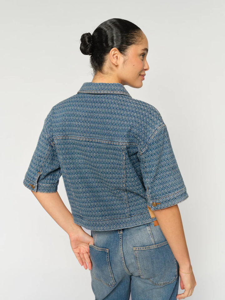 EBBA BOBBLE JACKET (BLUE) - MOS MOSH