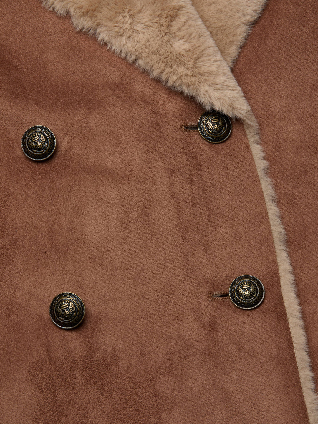 CITRON FAUX FUR MAXI COAT (SEPIA BROWN) - L'AGENCE