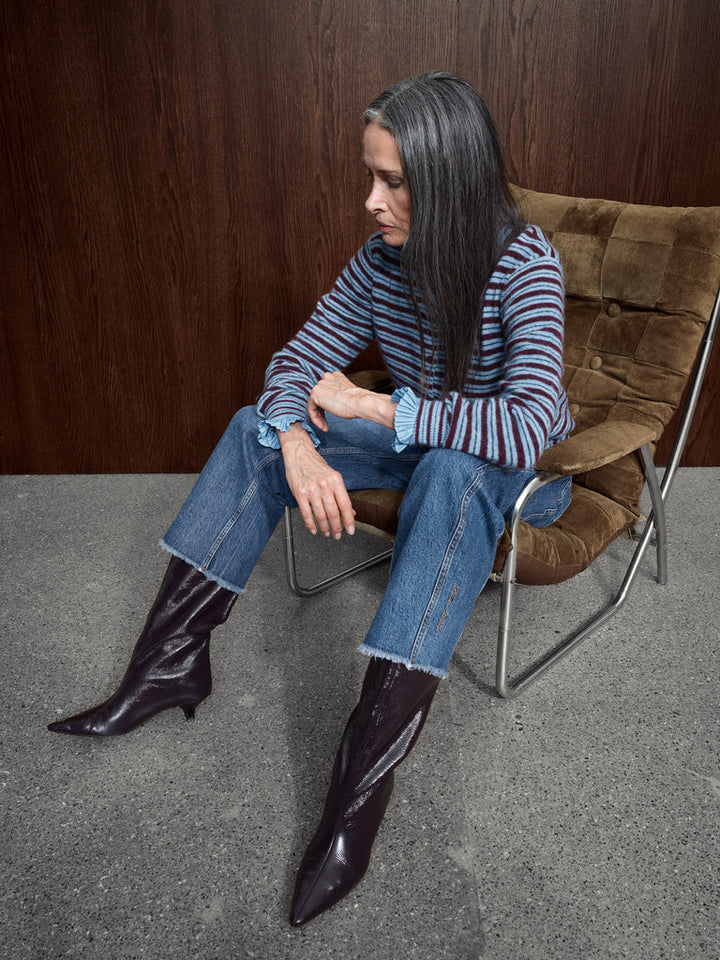MILVI STRIPE CARDIGAN (PORT ROYALE) - MOS MOSH