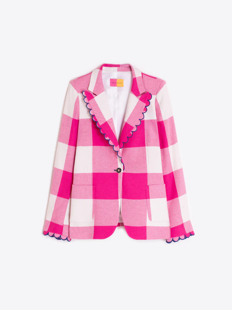 HILLARY EMB JACKET (PINK) - VILAGALLO