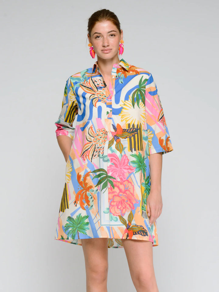 TYANNA PALM TREE DRESS - VILAGALLO