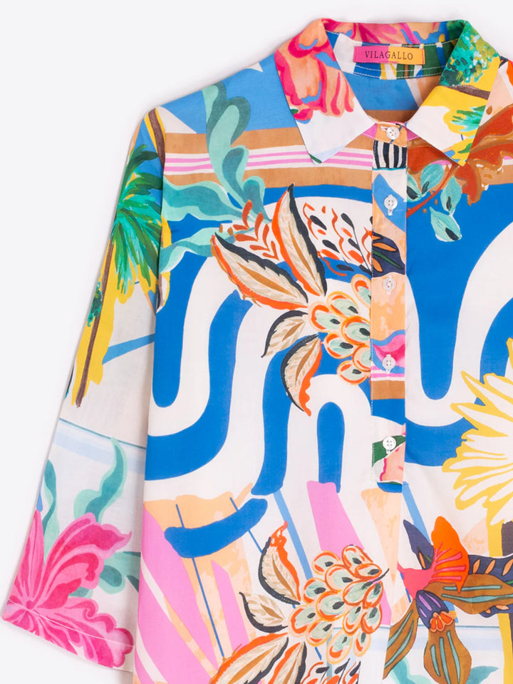 TYANNA PALM TREE DRESS - VILAGALLO