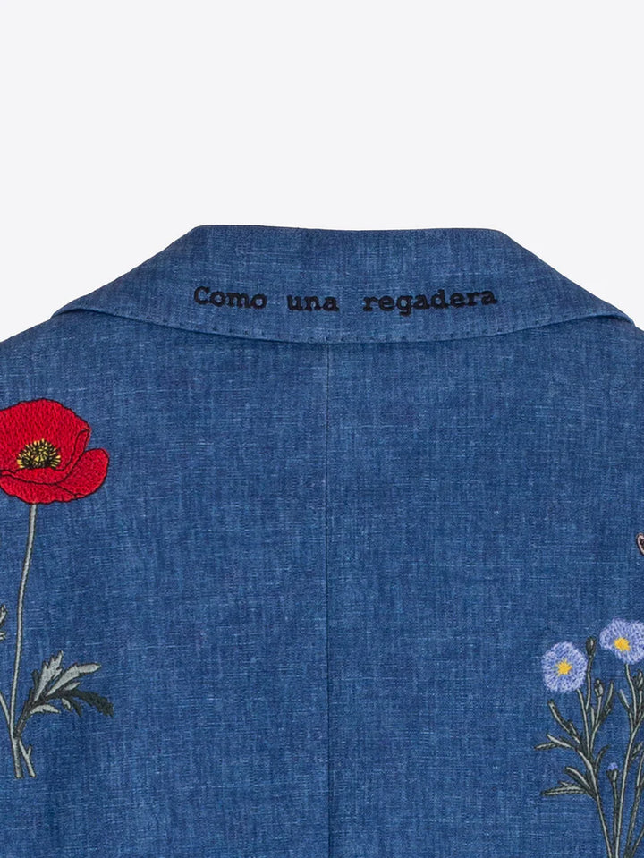 SOPHIA EMB JACKET (BLUE FLOWER) - VILAGALLO