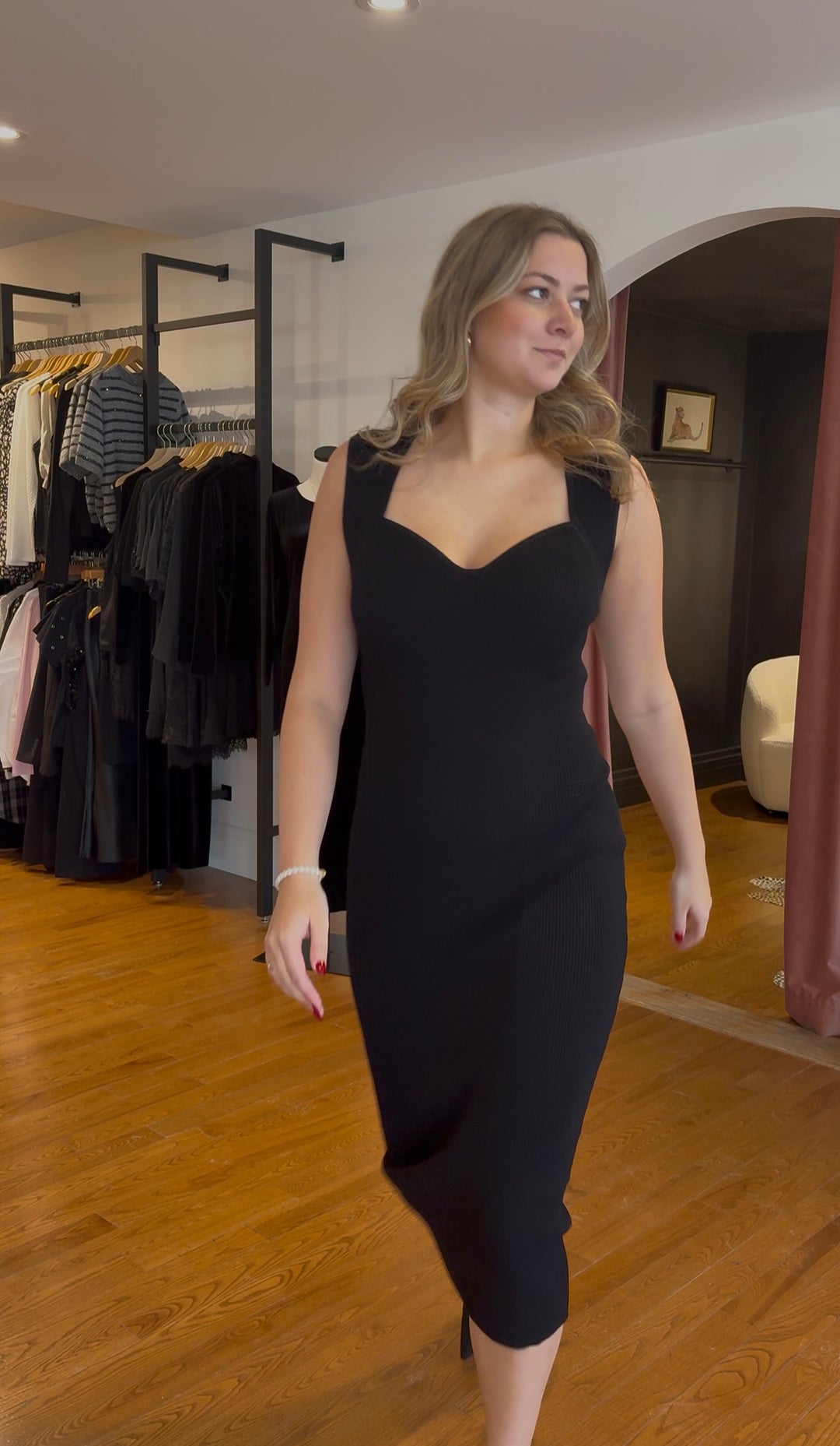 CORSET DETAIL DRESS - AUTUMN CASHMERE