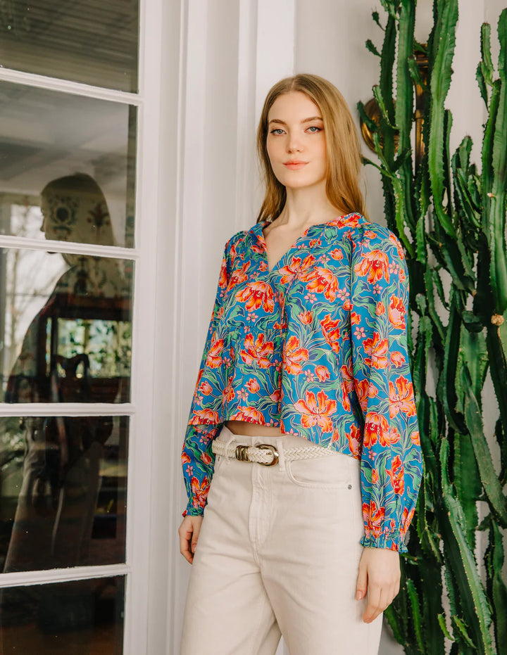 JUNIE TOP (ARCHIVE TULIP LIBERTY PRINT) - LOVE THE LABEL