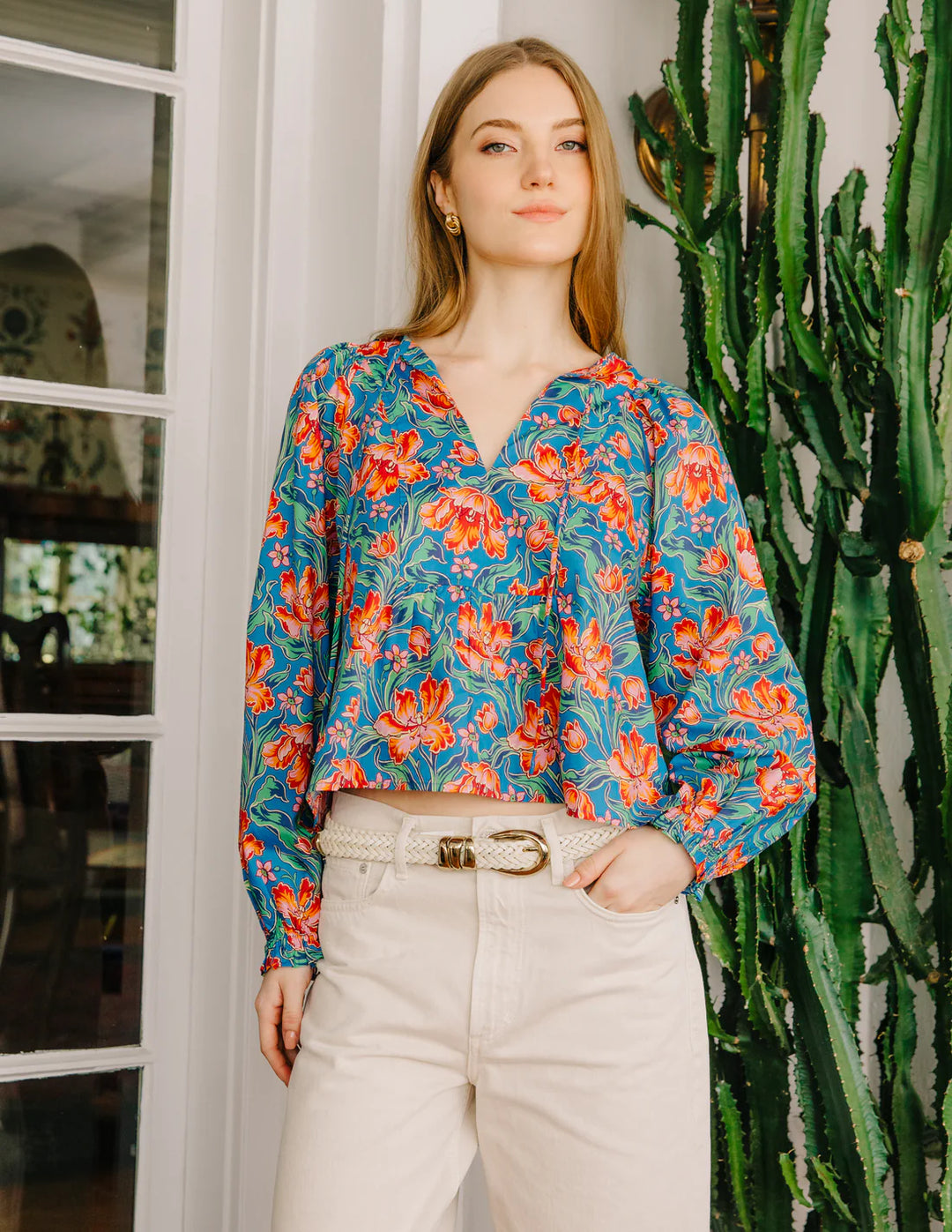 JUNIE TOP (ARCHIVE TULIP LIBERTY PRINT) - LOVE THE LABEL