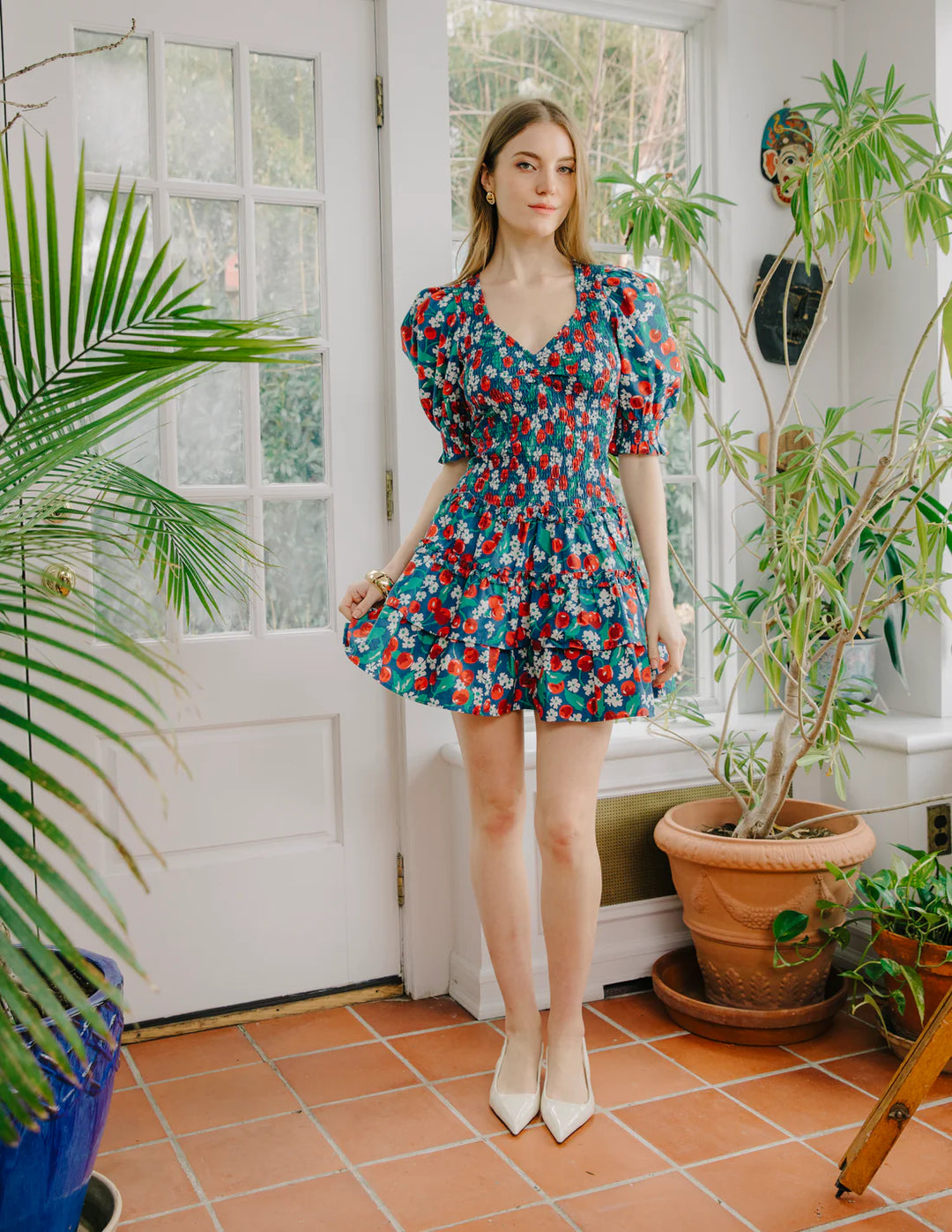 AUDREY SHORT SLEEVE DRESS (MISS CHERRY PRINT) - LOVE THE LABEL