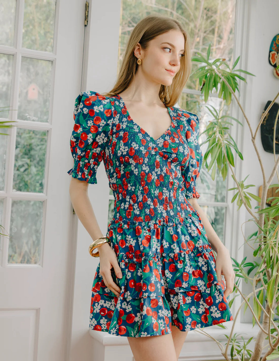 AUDREY SHORT SLEEVE DRESS (MISS CHERRY PRINT) - LOVE THE LABEL