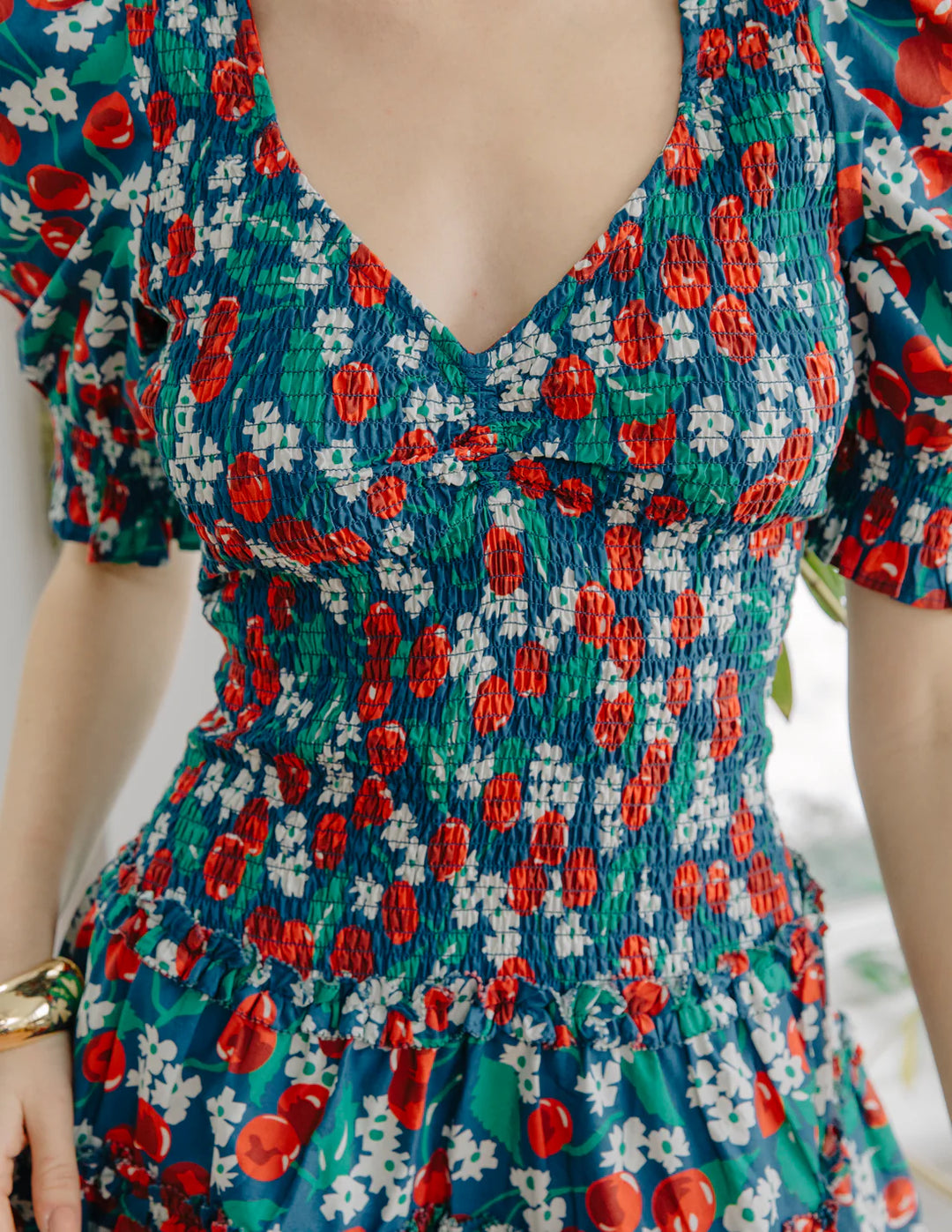 AUDREY SHORT SLEEVE DRESS (MISS CHERRY PRINT) - LOVE THE LABEL