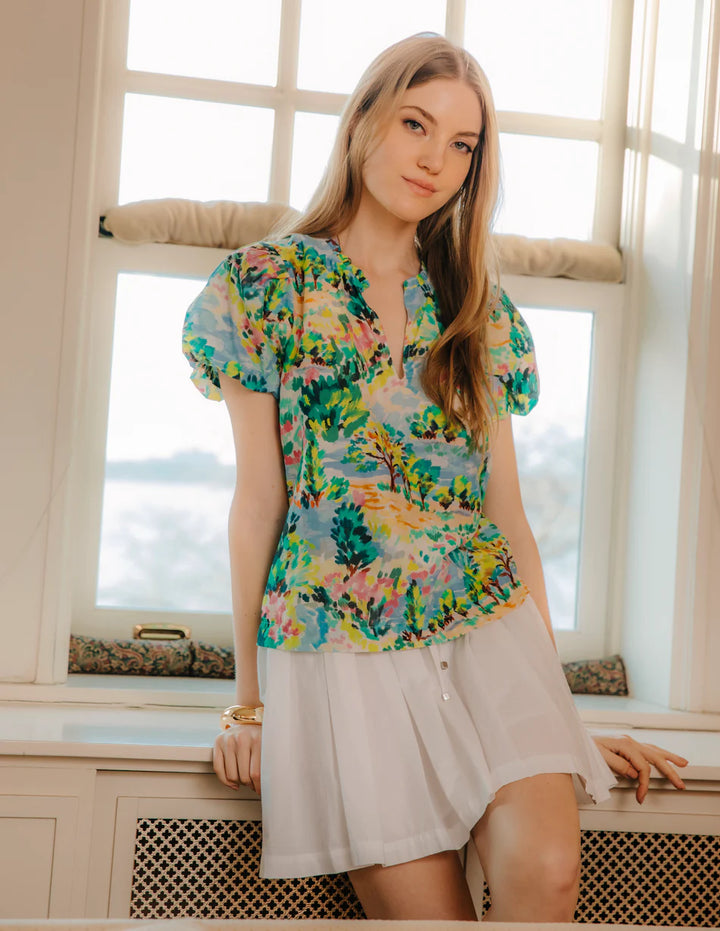 LIA TOP (GIVERNY GARDEN PRINT) - LOVE THE LABEL