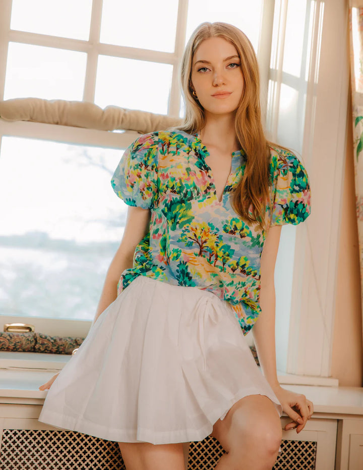 LIA TOP (GIVERNY GARDEN PRINT) - LOVE THE LABEL