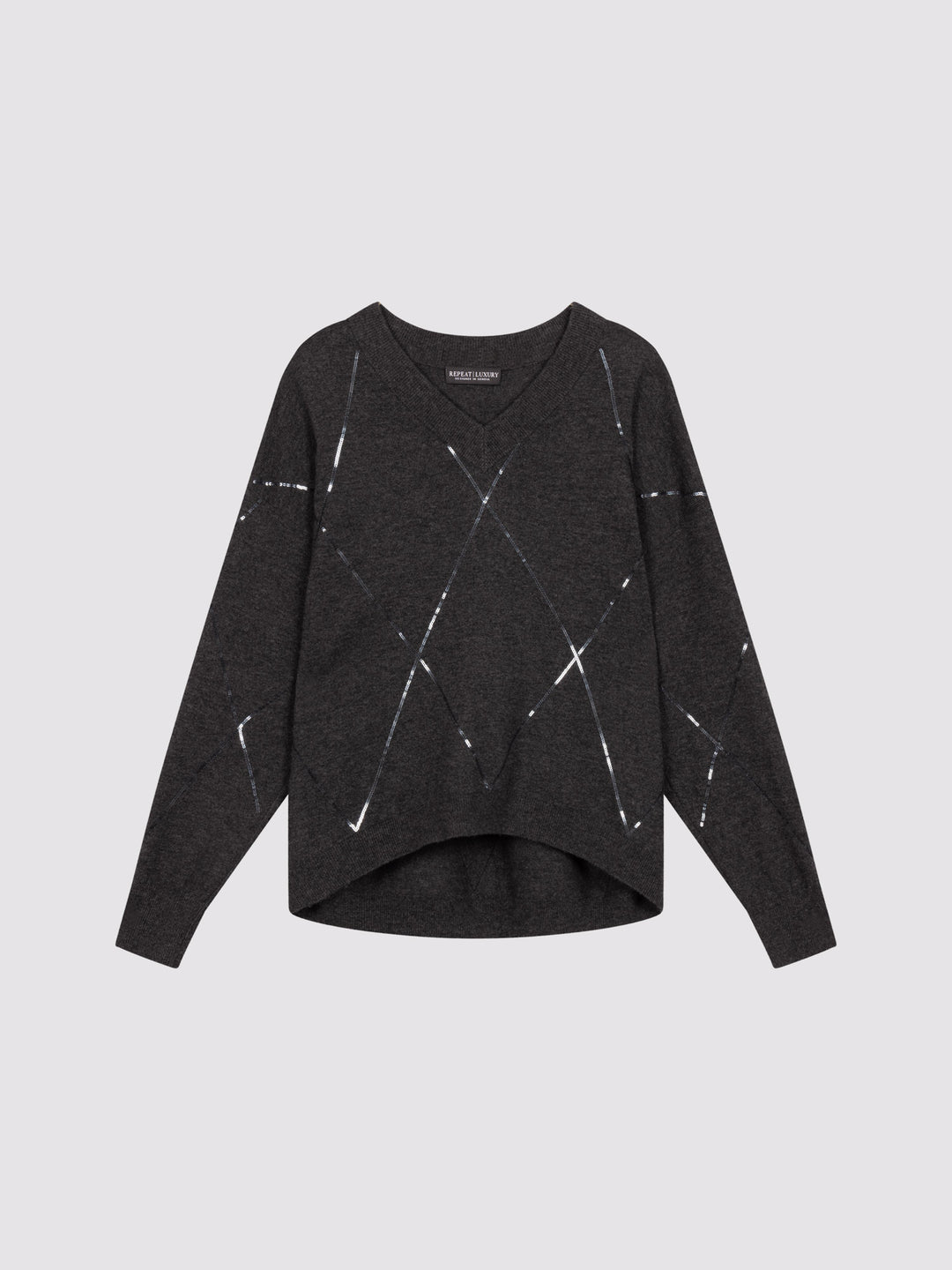 SEQUIN CASHMERE KNITTED PULLOVER - REPEAT